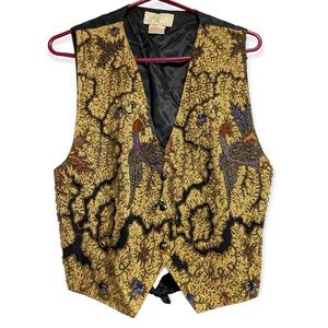 Vintage Cache beaded bird vest. Small.